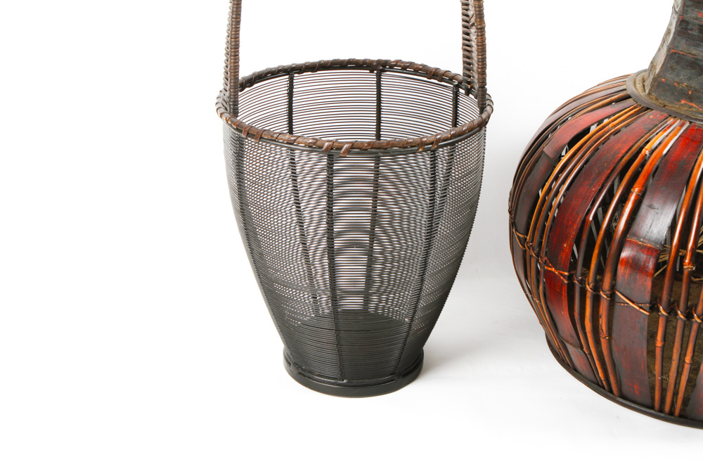Collection of Woven Baskets and Vases