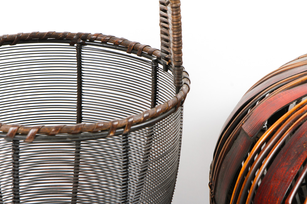Collection of Woven Baskets and Vases