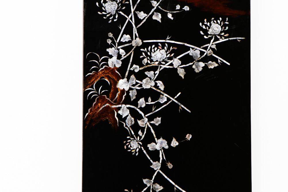 Chinese Decorative Panels with Mother of Pearl Inlay