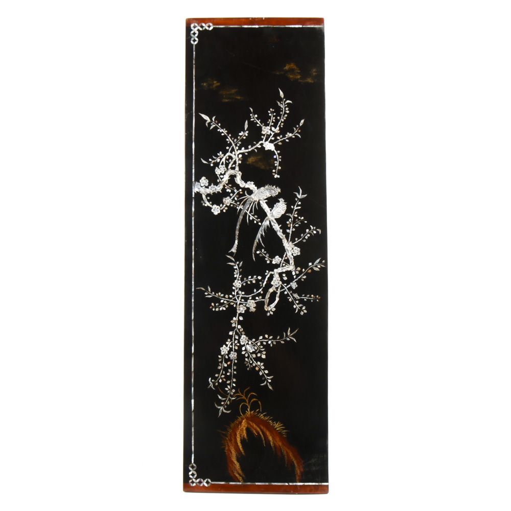 Chinese Decorative Panels with Mother of Pearl Inlay