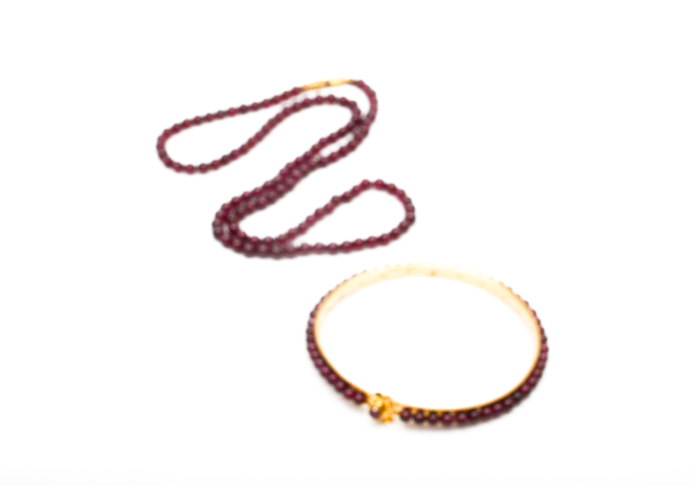 Group of Beaded Jewelry Including, Lapis, Cloisonne, Amethyst, Quartz, Nephrite, Pearls, and Garnet