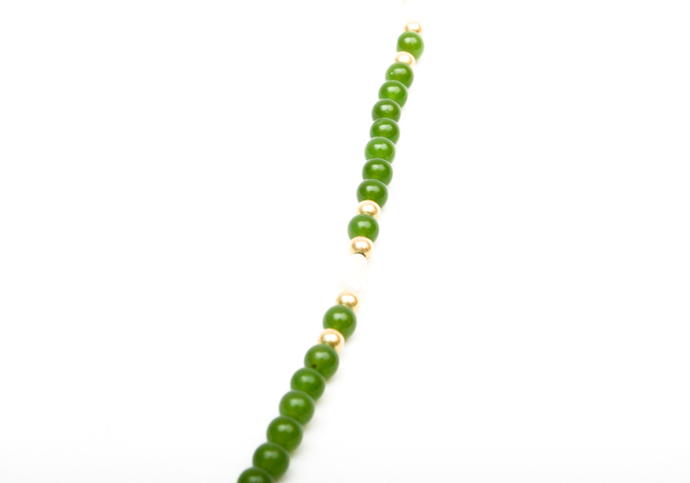 Group of Beaded Jewelry Including, Lapis, Cloisonne, Amethyst, Quartz, Nephrite, Pearls, and Garnet