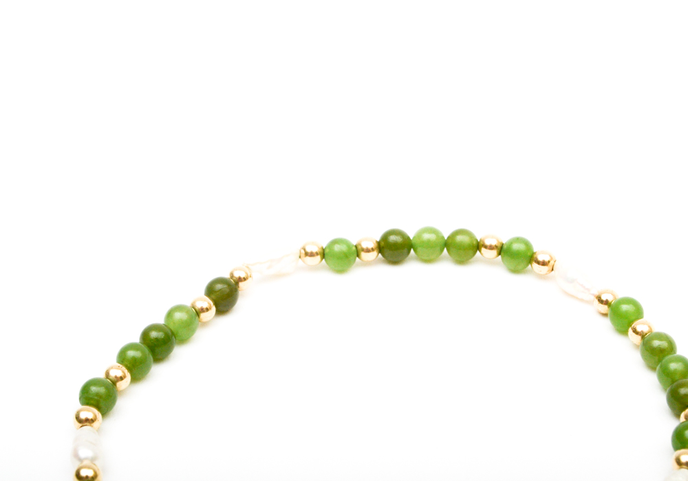 Group of Beaded Jewelry Including, Lapis, Cloisonne, Amethyst, Quartz, Nephrite, Pearls, and Garnet