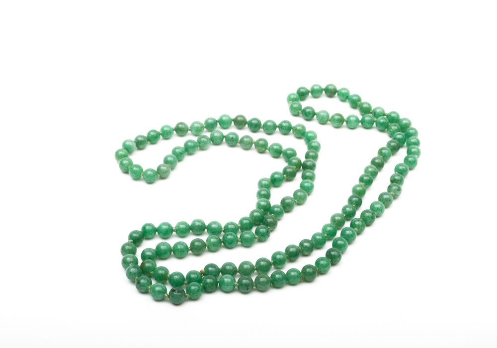 Group of Beaded Jewelry Including, Lapis, Cloisonne, Amethyst, Quartz, Nephrite, Pearls, and Garnet