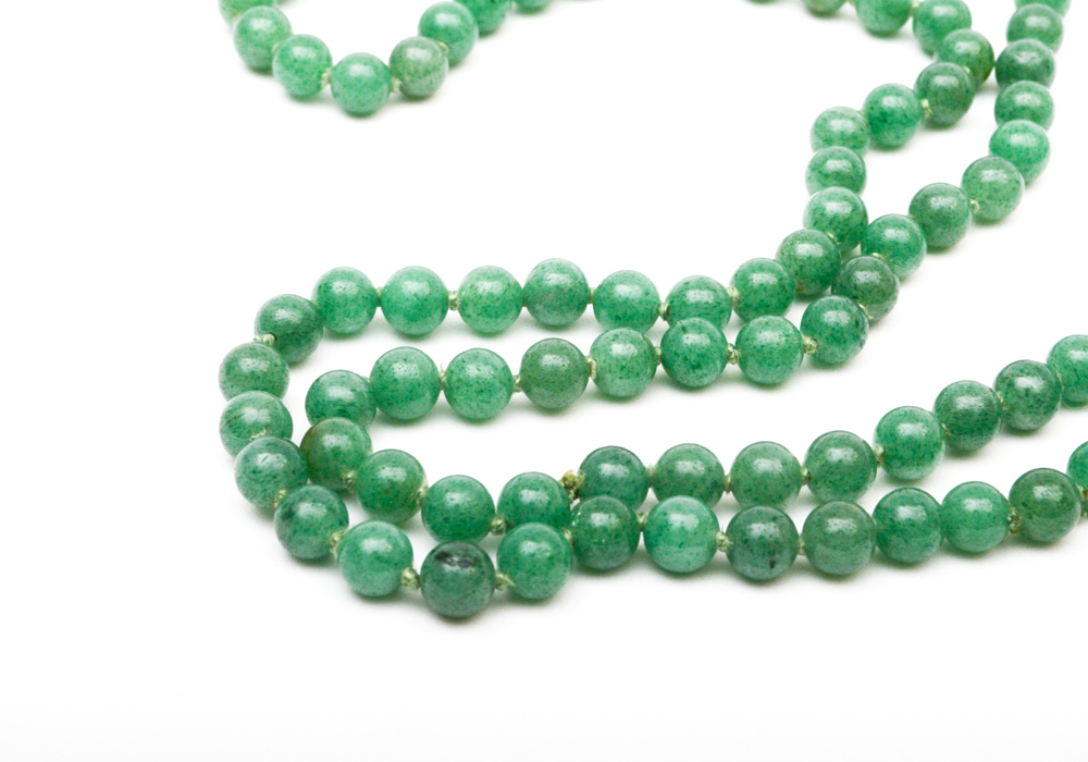 Group of Beaded Jewelry Including, Lapis, Cloisonne, Amethyst, Quartz, Nephrite, Pearls, and Garnet