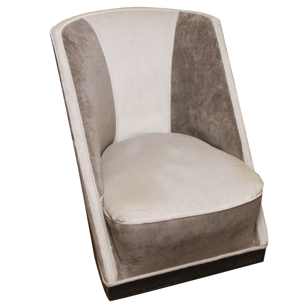 Two Tone Grey Felt Chair