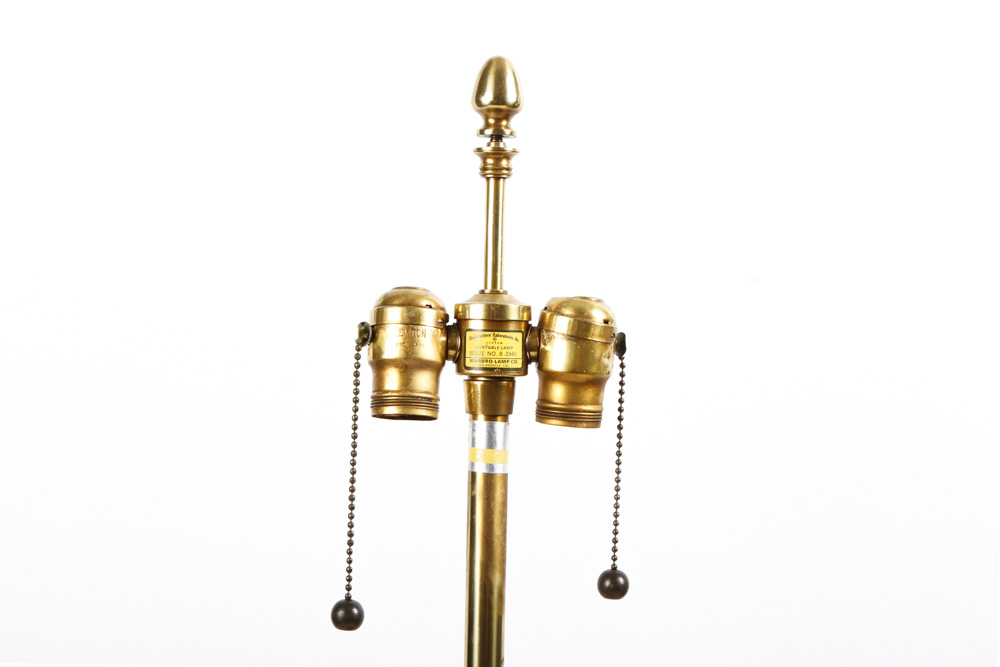 Vintage Solid Brass Marbro Lamp with Elephant Motif