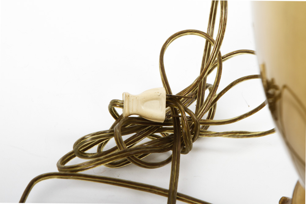 Vintage Solid Brass Marbro Lamp with Elephant Motif