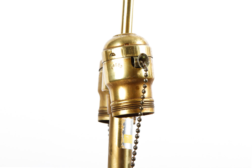 Vintage Solid Brass Marbro Lamp with Elephant Motif