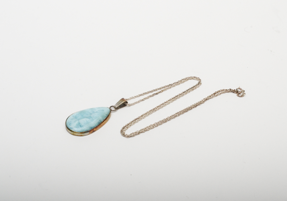 Collection of Silver Jewelry Including, Pearls, Pectolite, Blue Topaz and More