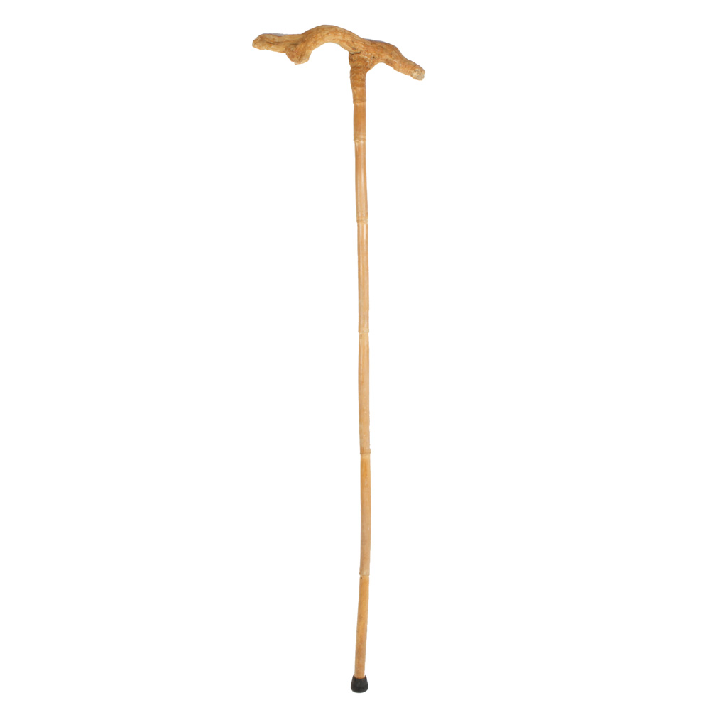 Hand-Carved Wooden Walking Stick