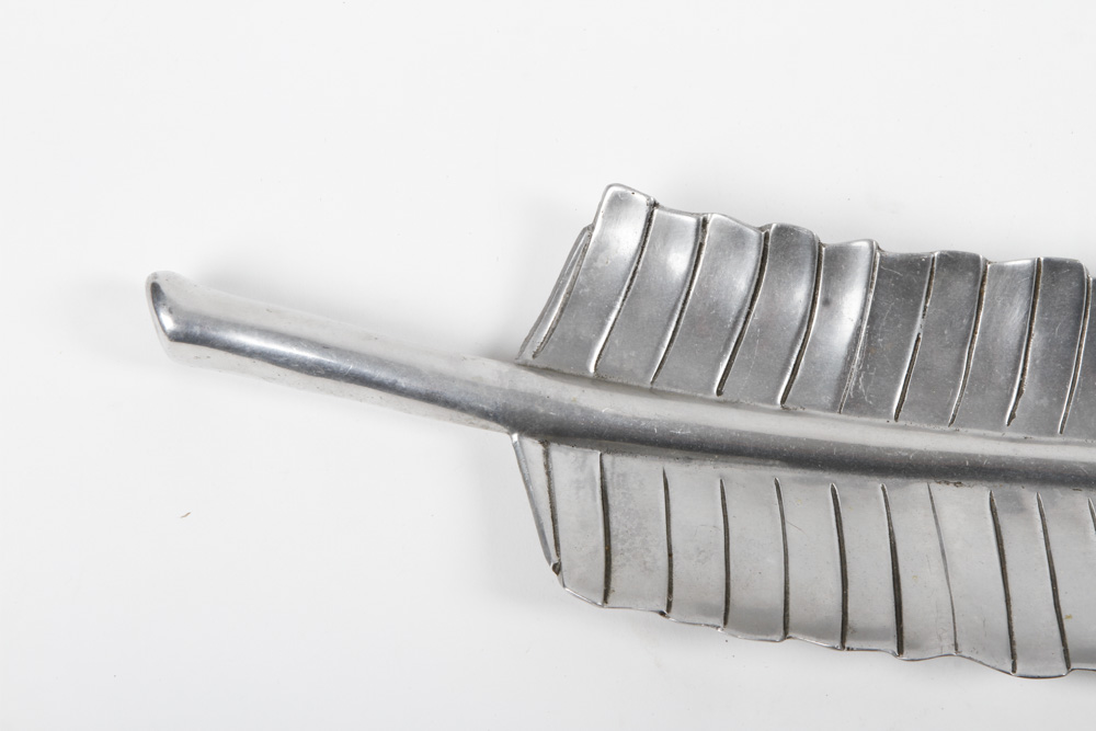 Pair of Metal Leaf Trays