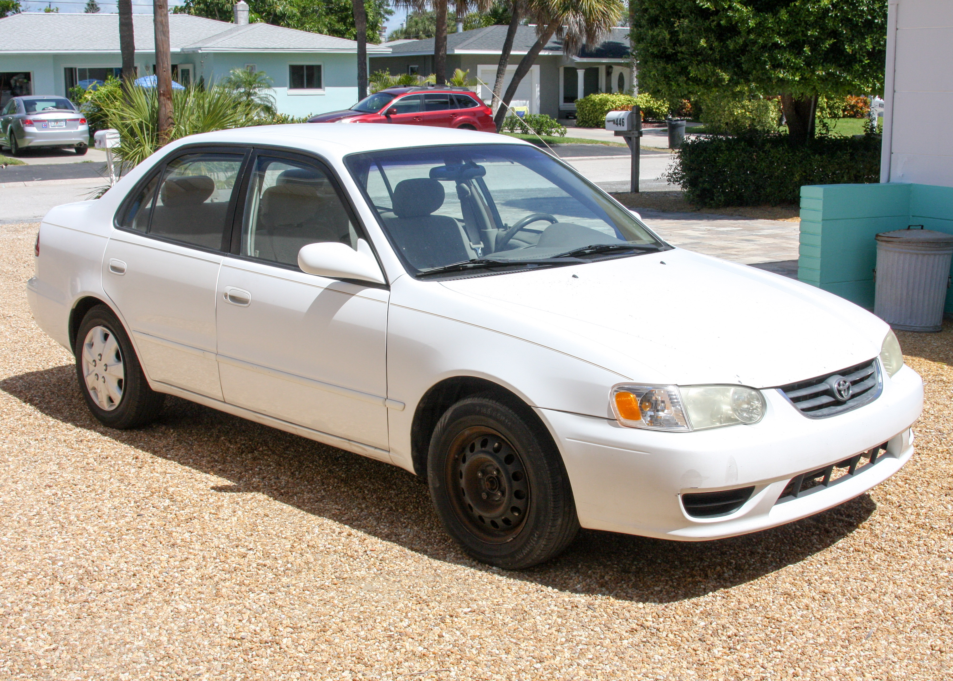 2002 White Toyota Corolla LE Sedan