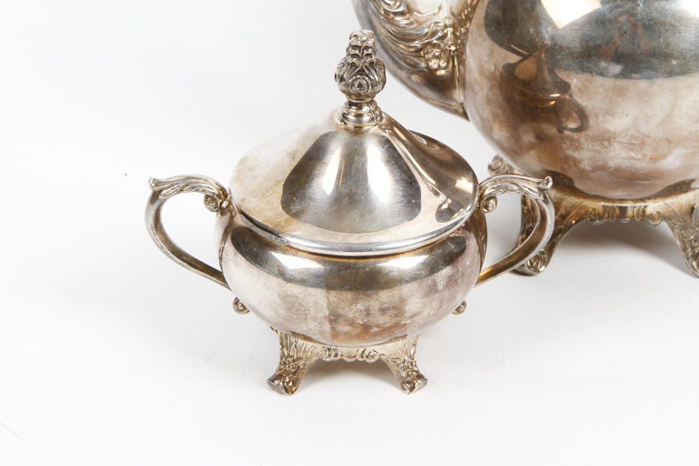 F. B. Rogers Silver on Copper Tea Service
