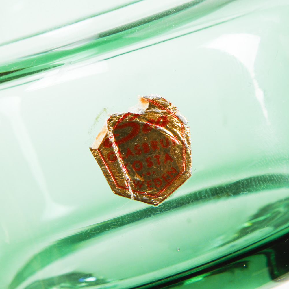 Pair of Mid Century Modern Sea Glasbruk Rocket Sea Glasbruk Kosta Vases