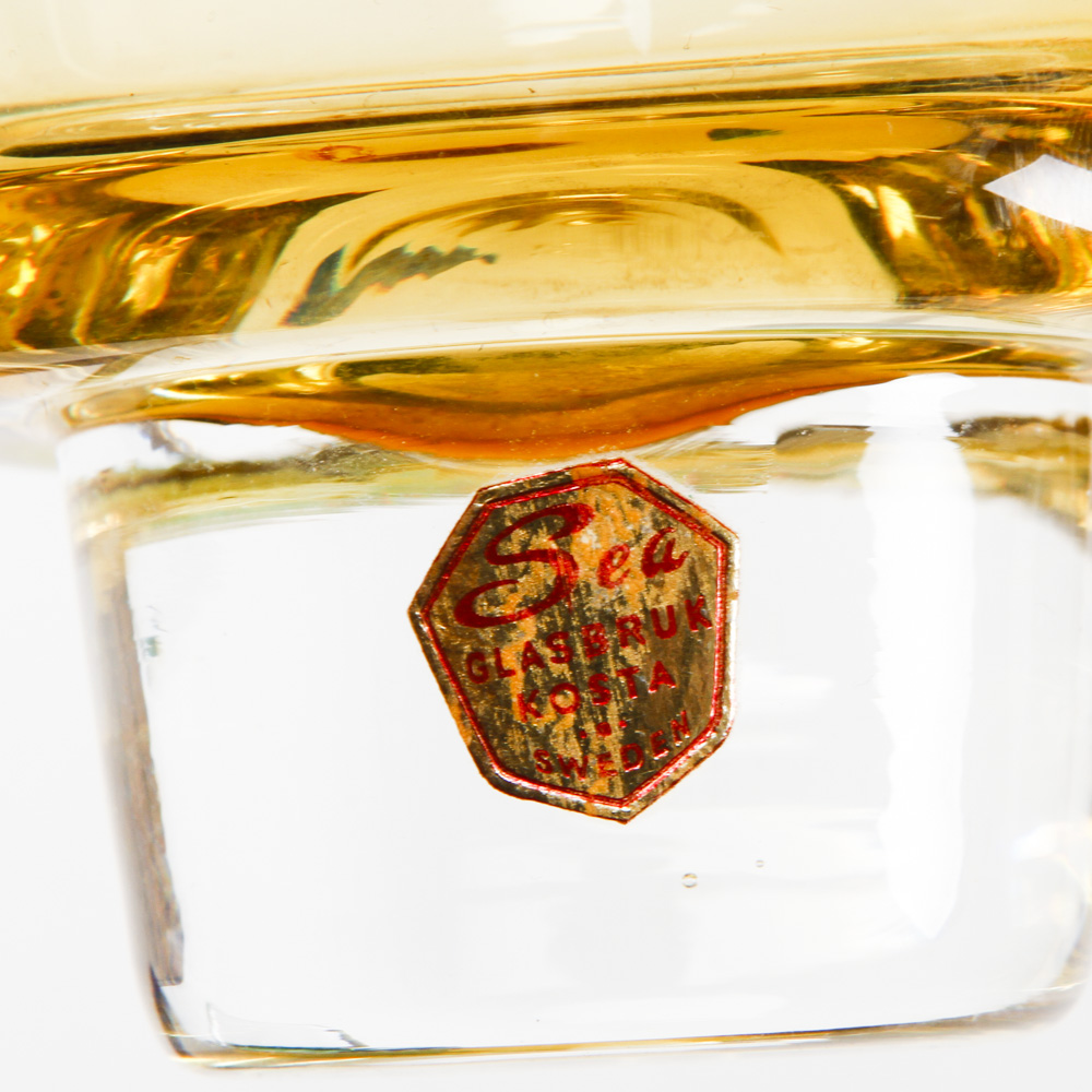 Pair of Mid Century Modern Sea Glasbruk Rocket Sea Glasbruk Kosta Vases