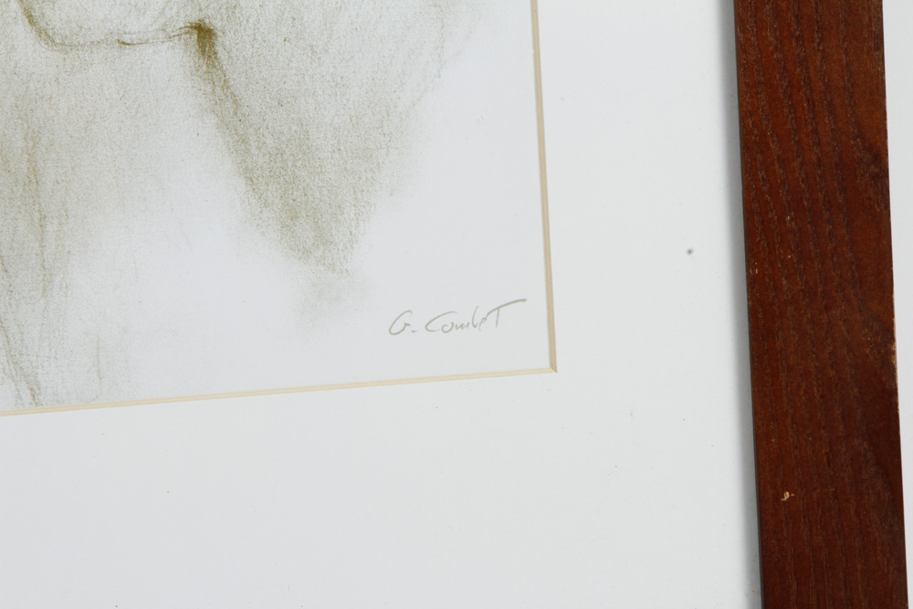 G. Comlet Lithograph Print of a Female Portrait