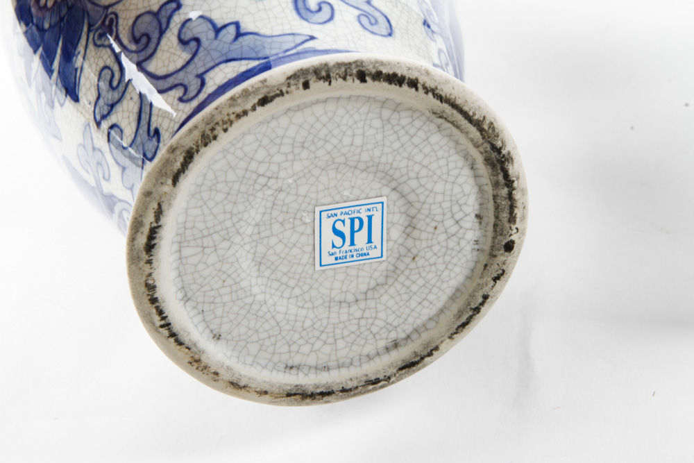 Pair of Blue and White Chinese Vases