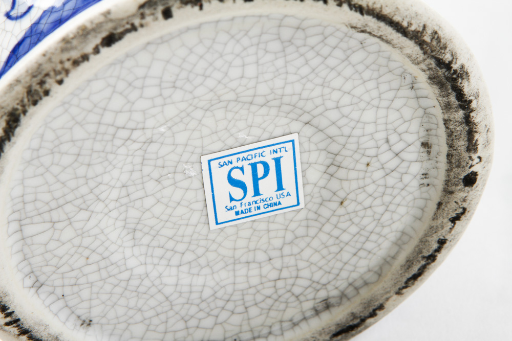 Pair of Blue and White Chinese Vases