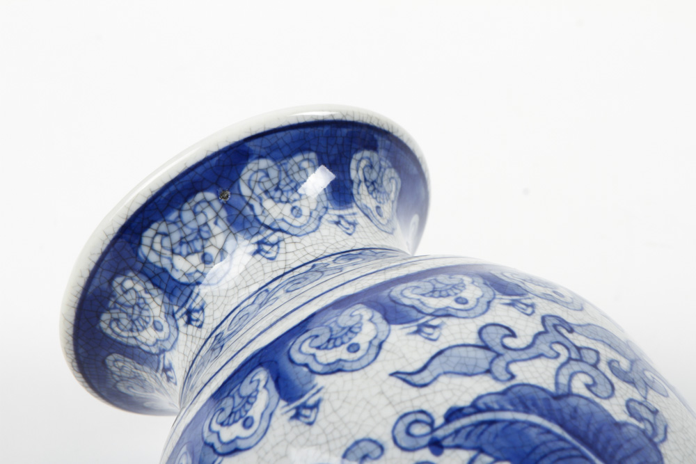 Pair of Blue and White Chinese Vases