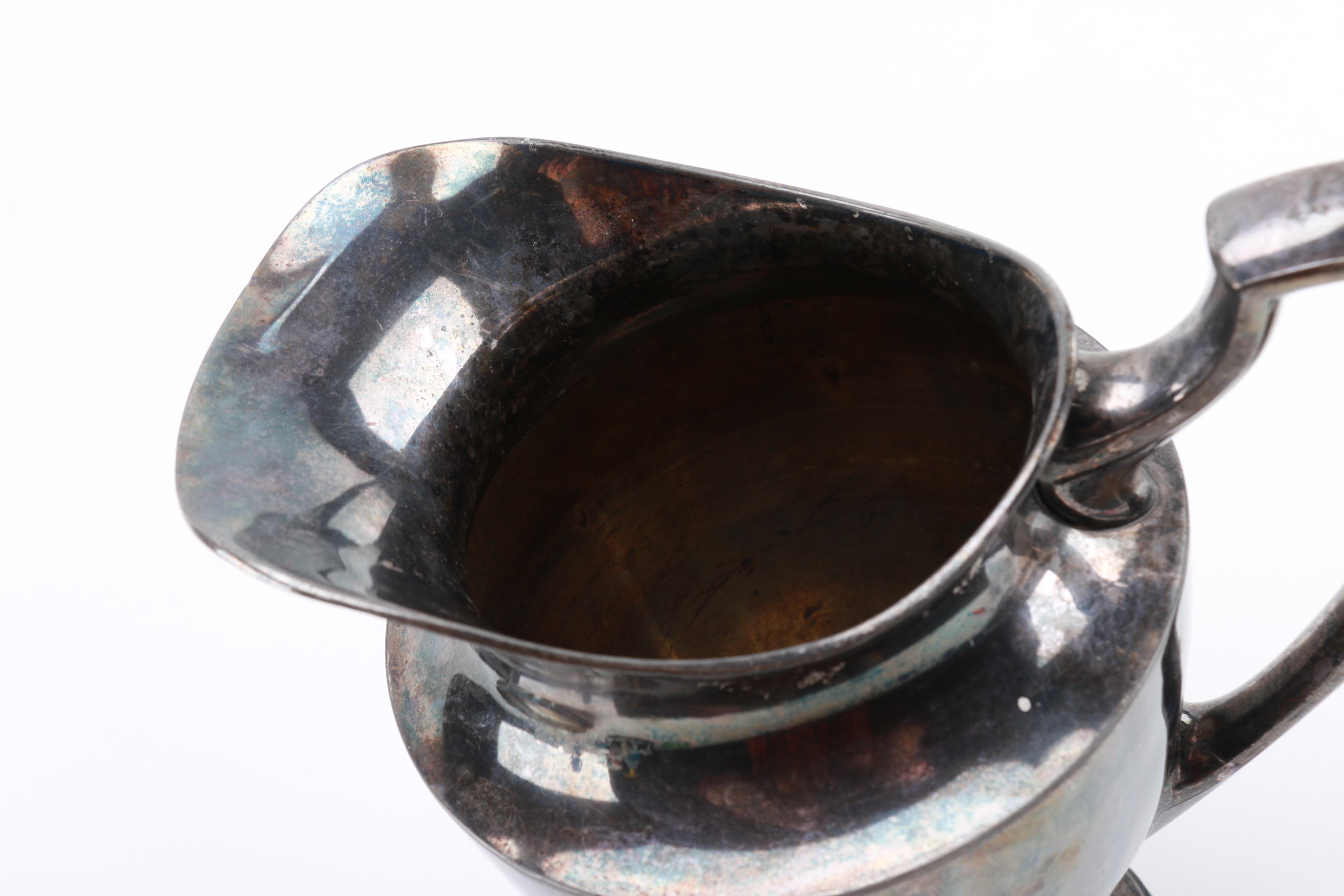 Wallace Bros Neoclassical Silver Plate Pitcher and F.B Rogers Tureen