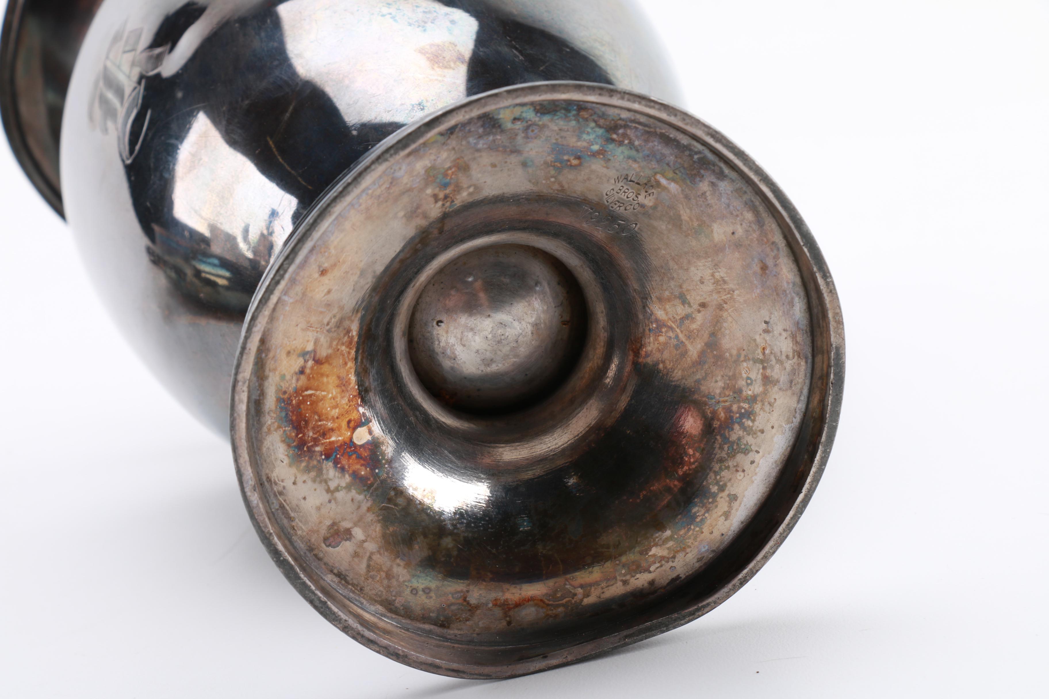 Wallace Bros Neoclassical Silver Plate Pitcher and F.B Rogers Tureen