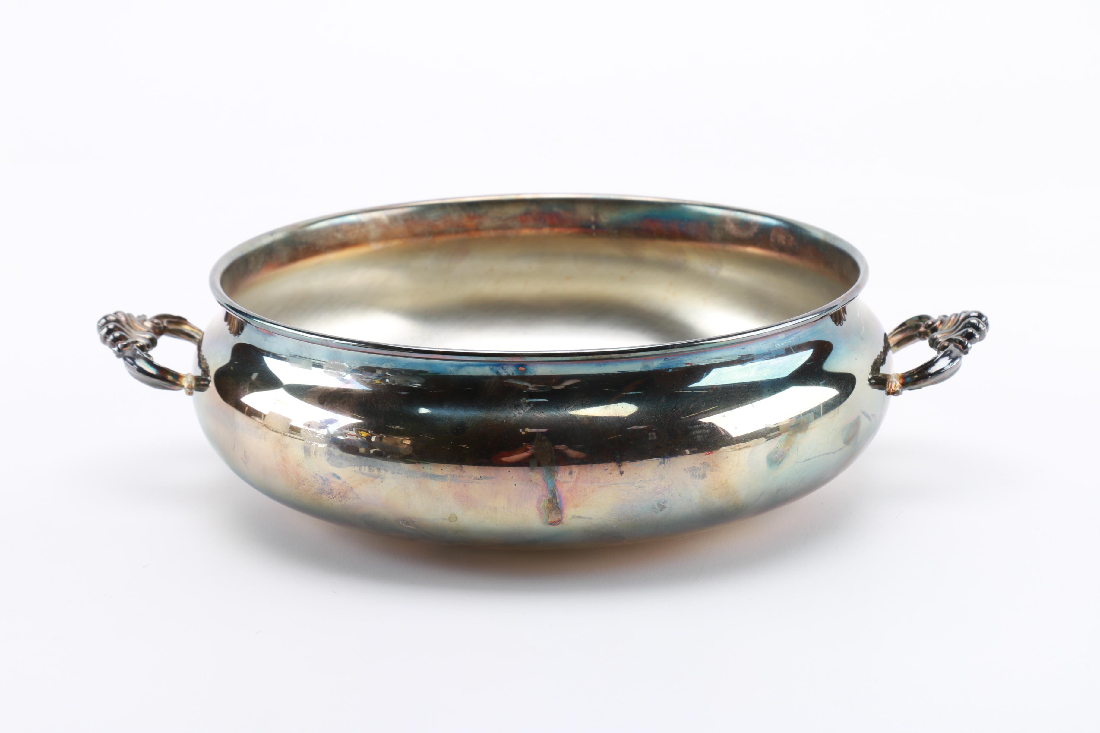 Wallace Bros Neoclassical Silver Plate Pitcher and F.B Rogers Tureen