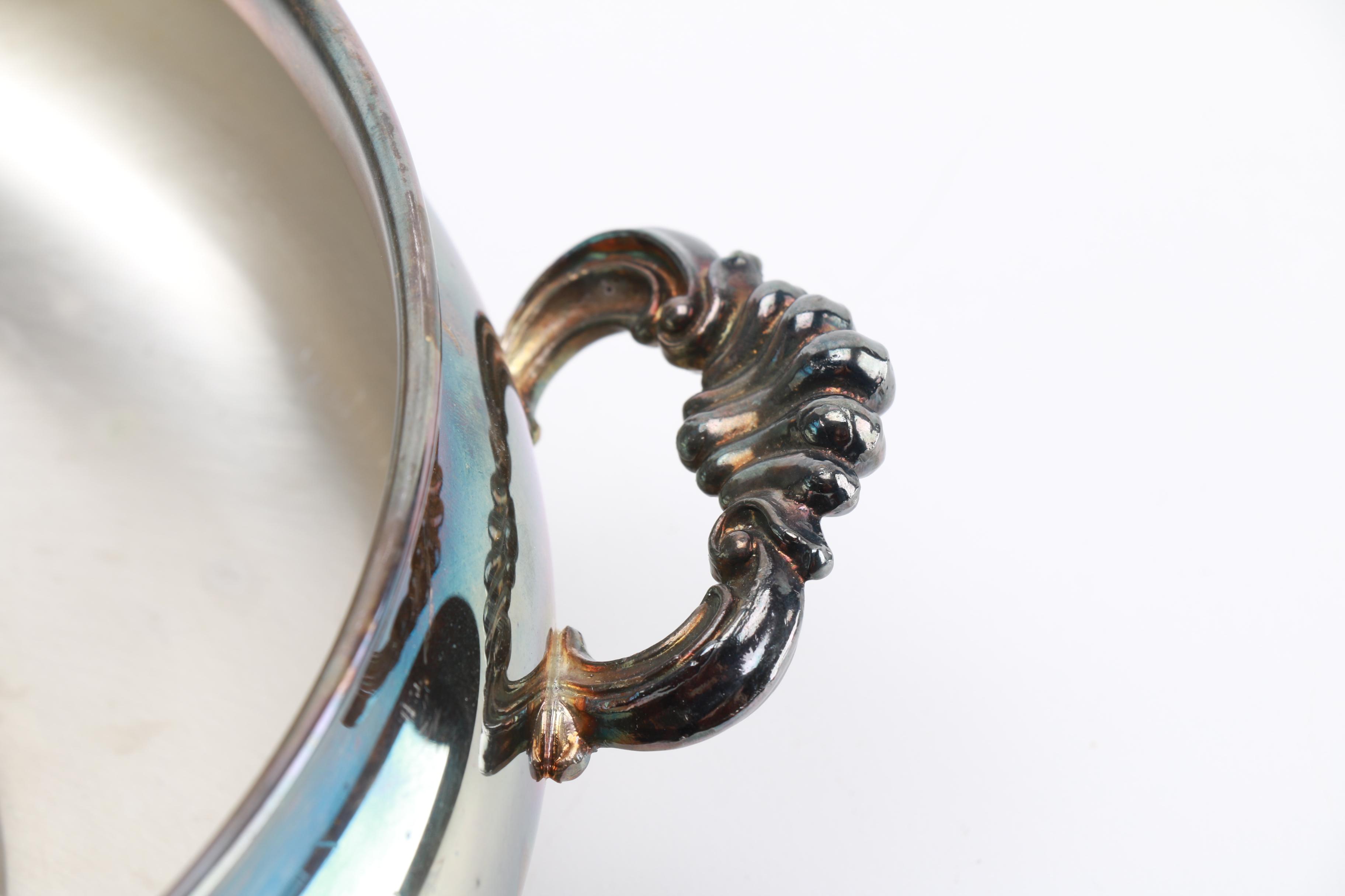 Wallace Bros Neoclassical Silver Plate Pitcher and F.B Rogers Tureen