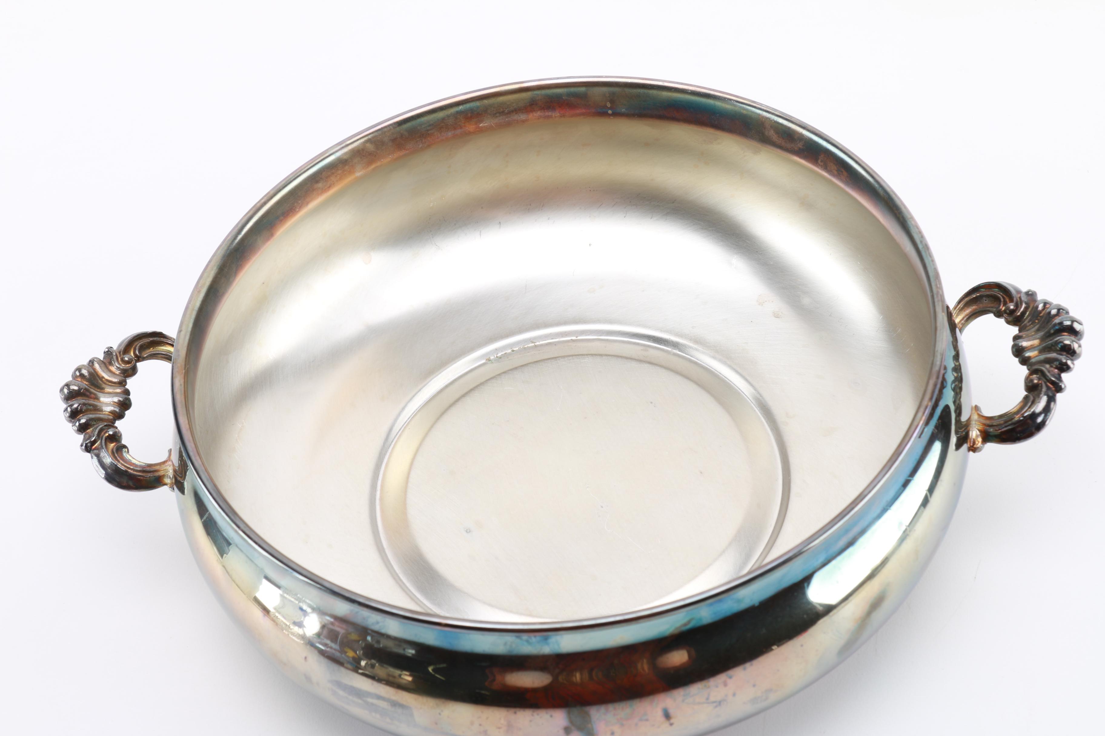 Wallace Bros Neoclassical Silver Plate Pitcher and F.B Rogers Tureen