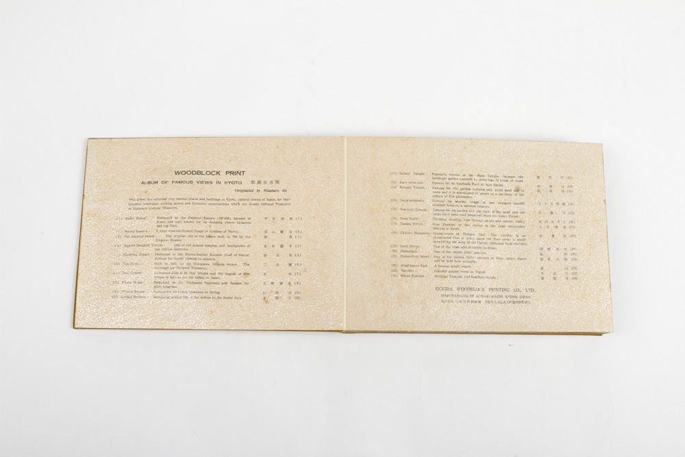 "Album of Famous Views in Kyoto" Book With Prints After Nisaburō