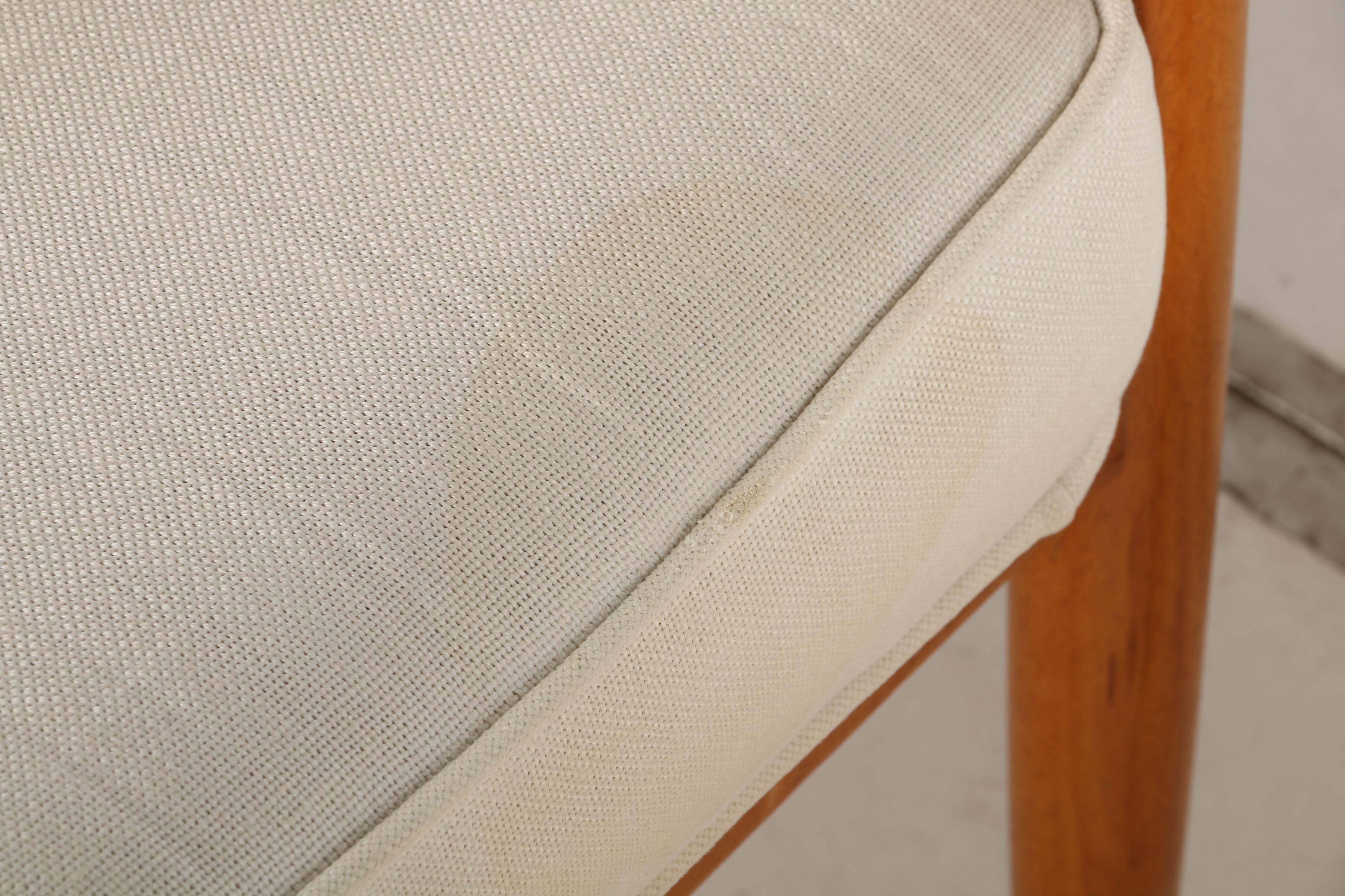 White Dux Modern Chair with Matching Ottoman