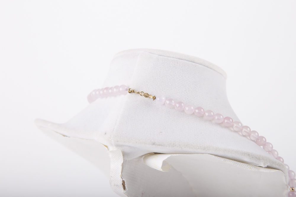 Quartz, Chaledony, and Cloisonne pieces with 14K Yellow Gold Hardware