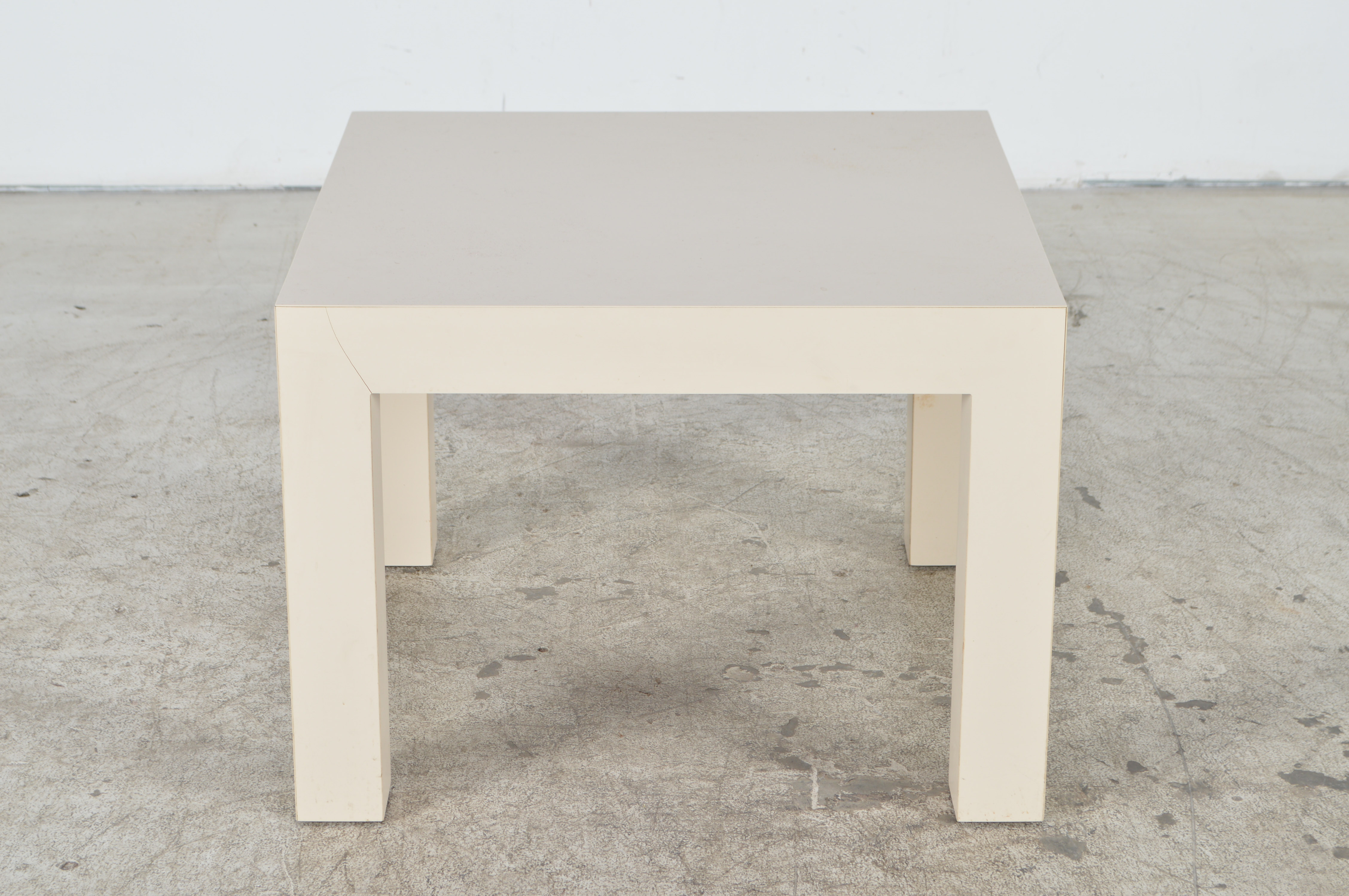 Cream Parson's-Style Coffee Table