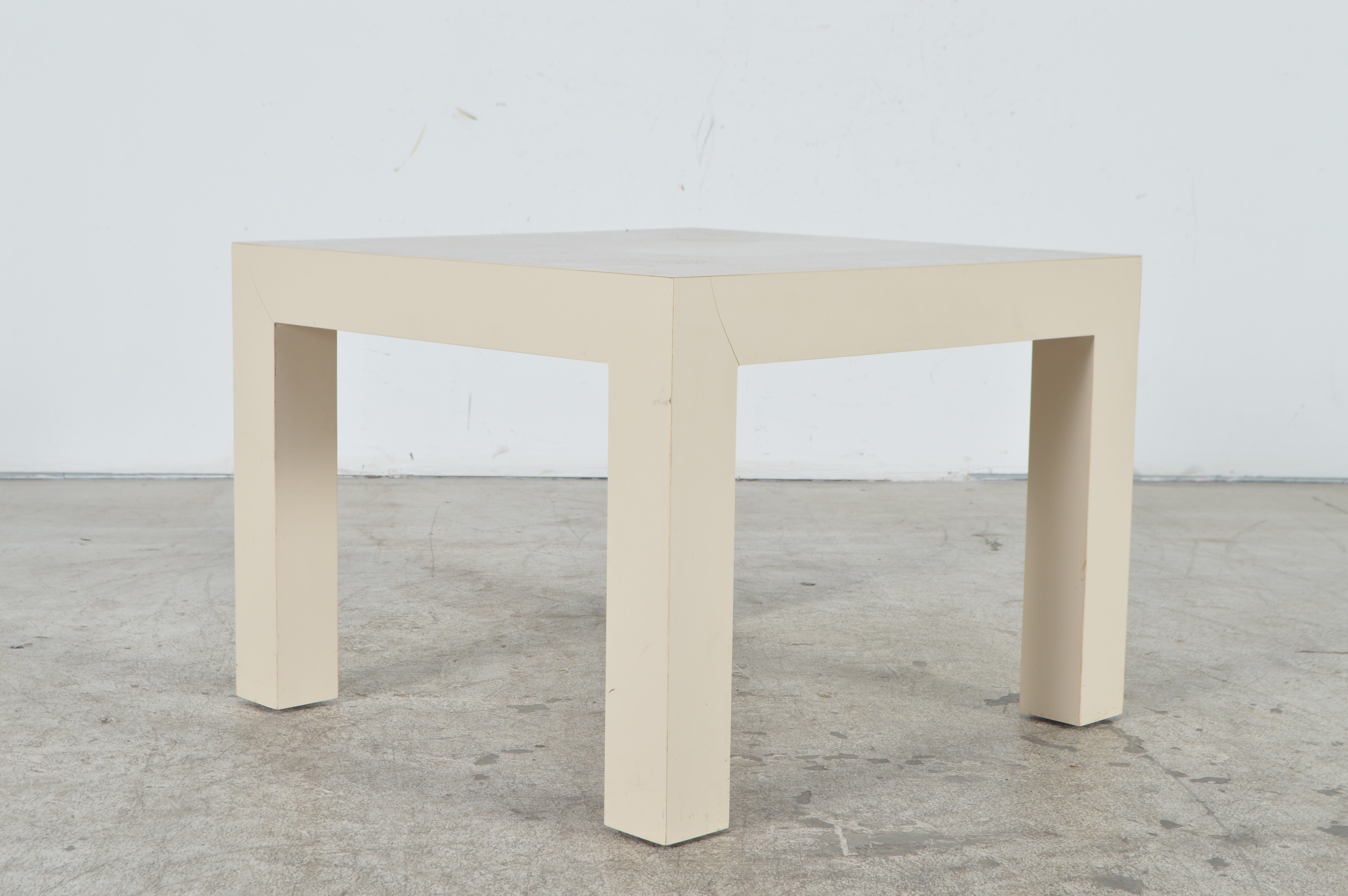 Cream Parson's-Style Coffee Table
