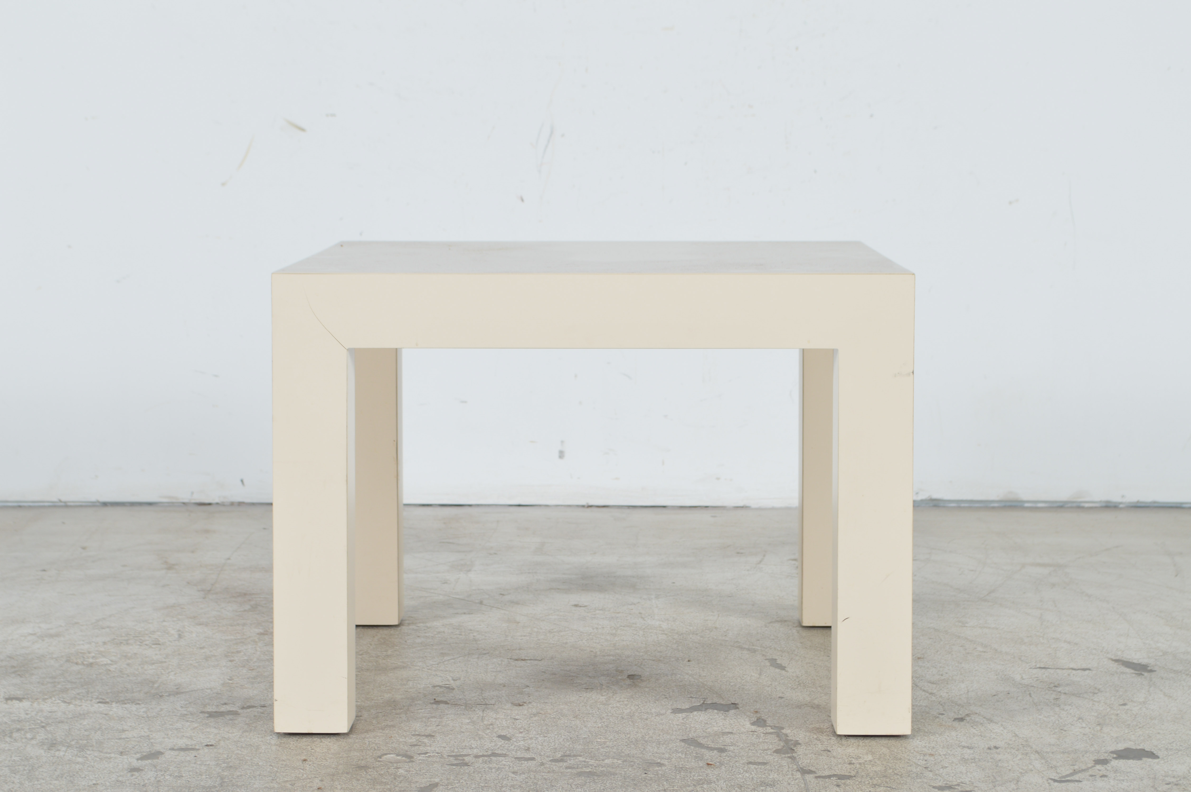 Cream Parson's-Style Coffee Table