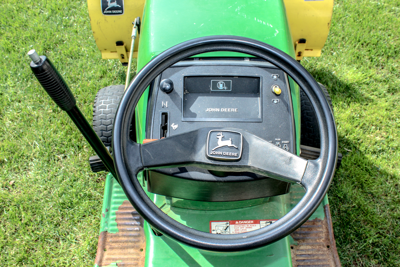 John Deere 170 Riding Mower with Snow Plow