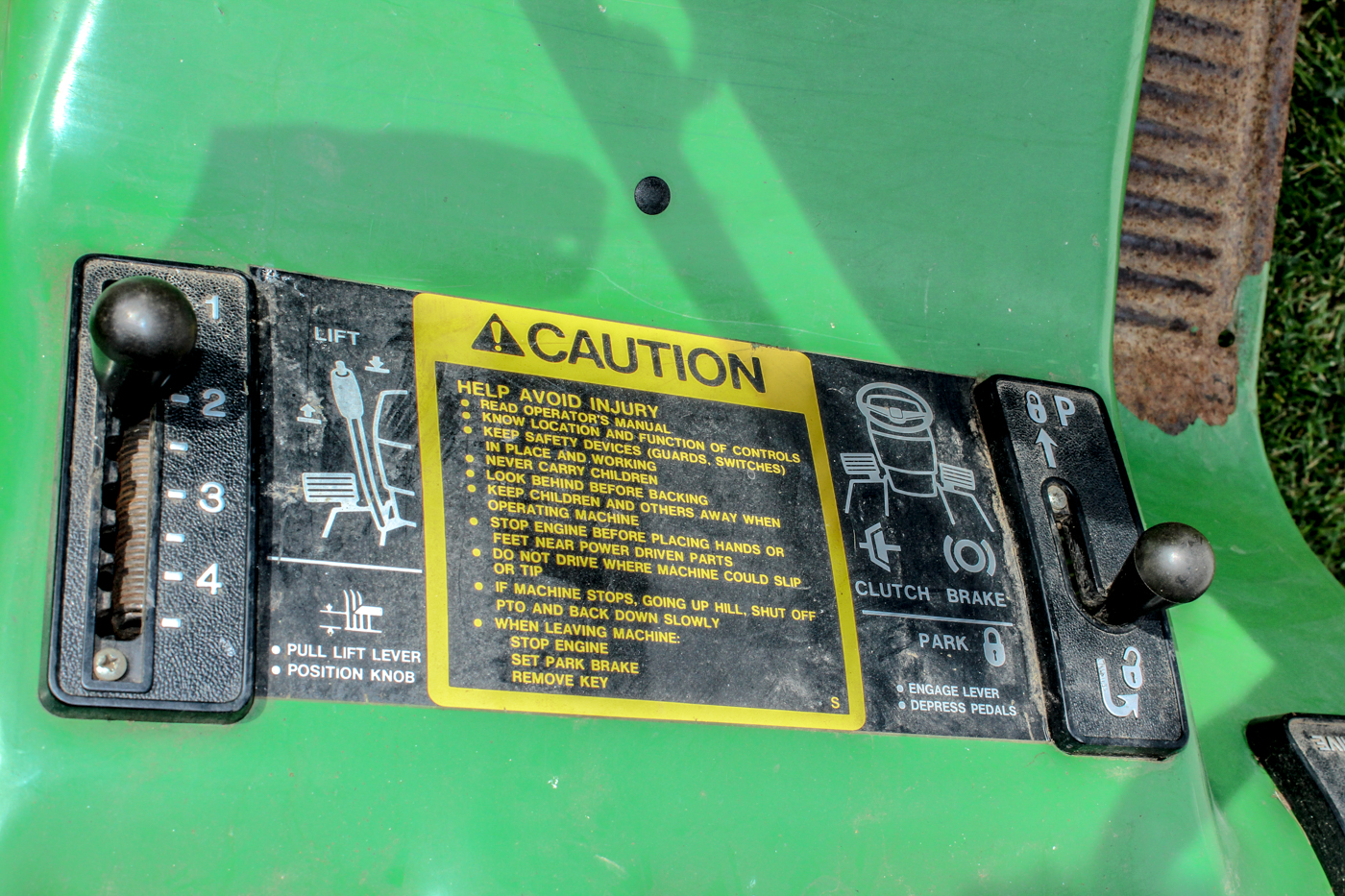 John Deere 170 Riding Mower with Snow Plow