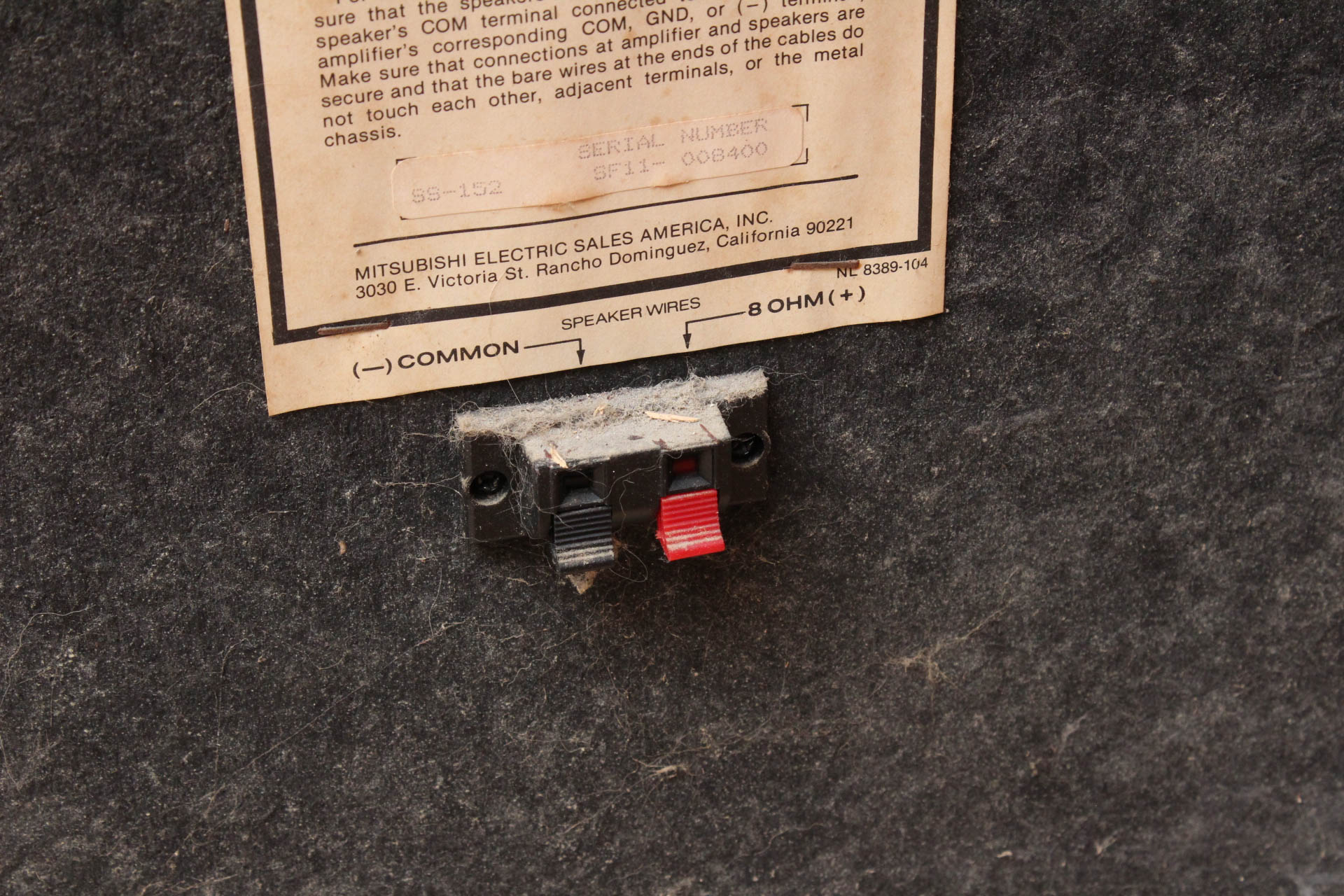 Mitsubishi SS-152 Speakers