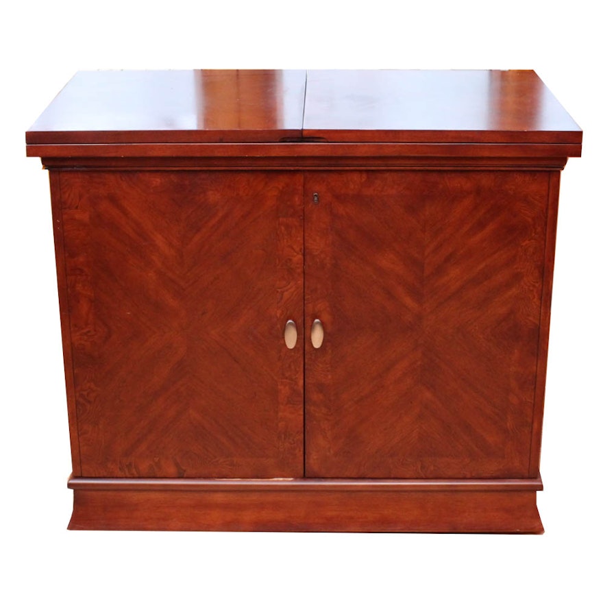 Contemporary Mahogany Veneer Bar Cabinet Buffet