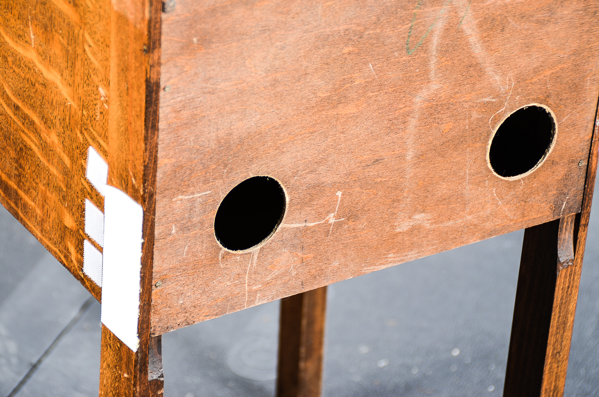 Antique Tiger Oak Side Table