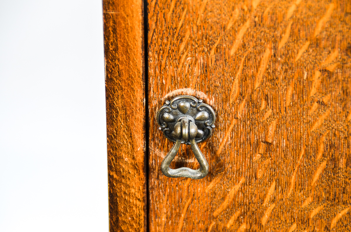 Antique Tiger Oak Side Table