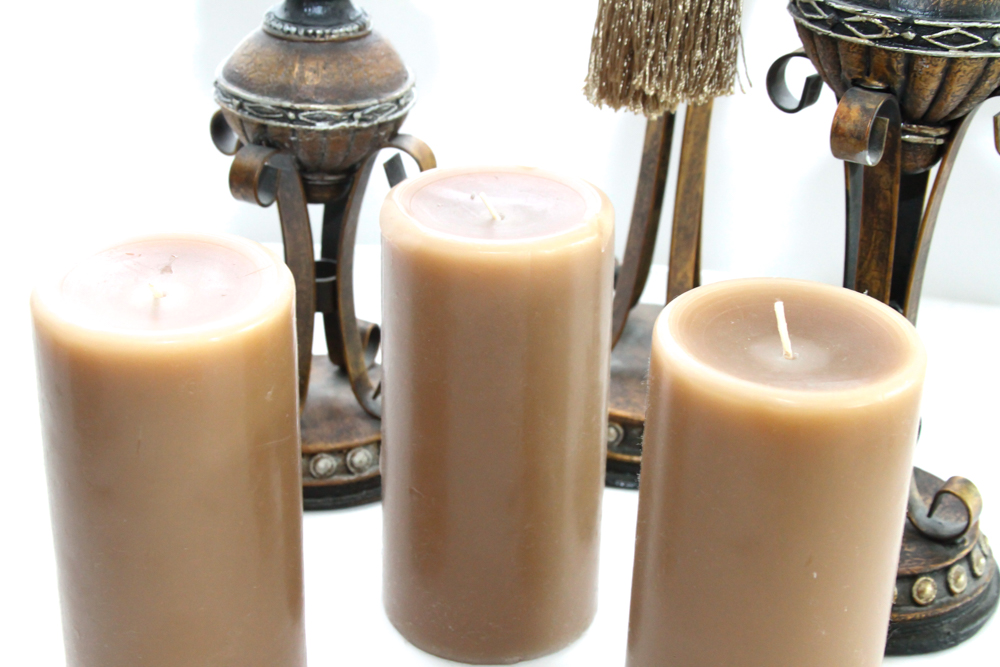 Metal and Wooden Candlesticks, Frames and Console Bowl Decor