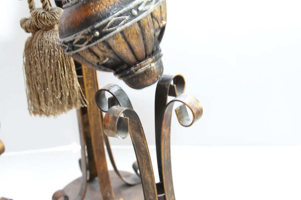 Metal and Wooden Candlesticks, Frames and Console Bowl Decor