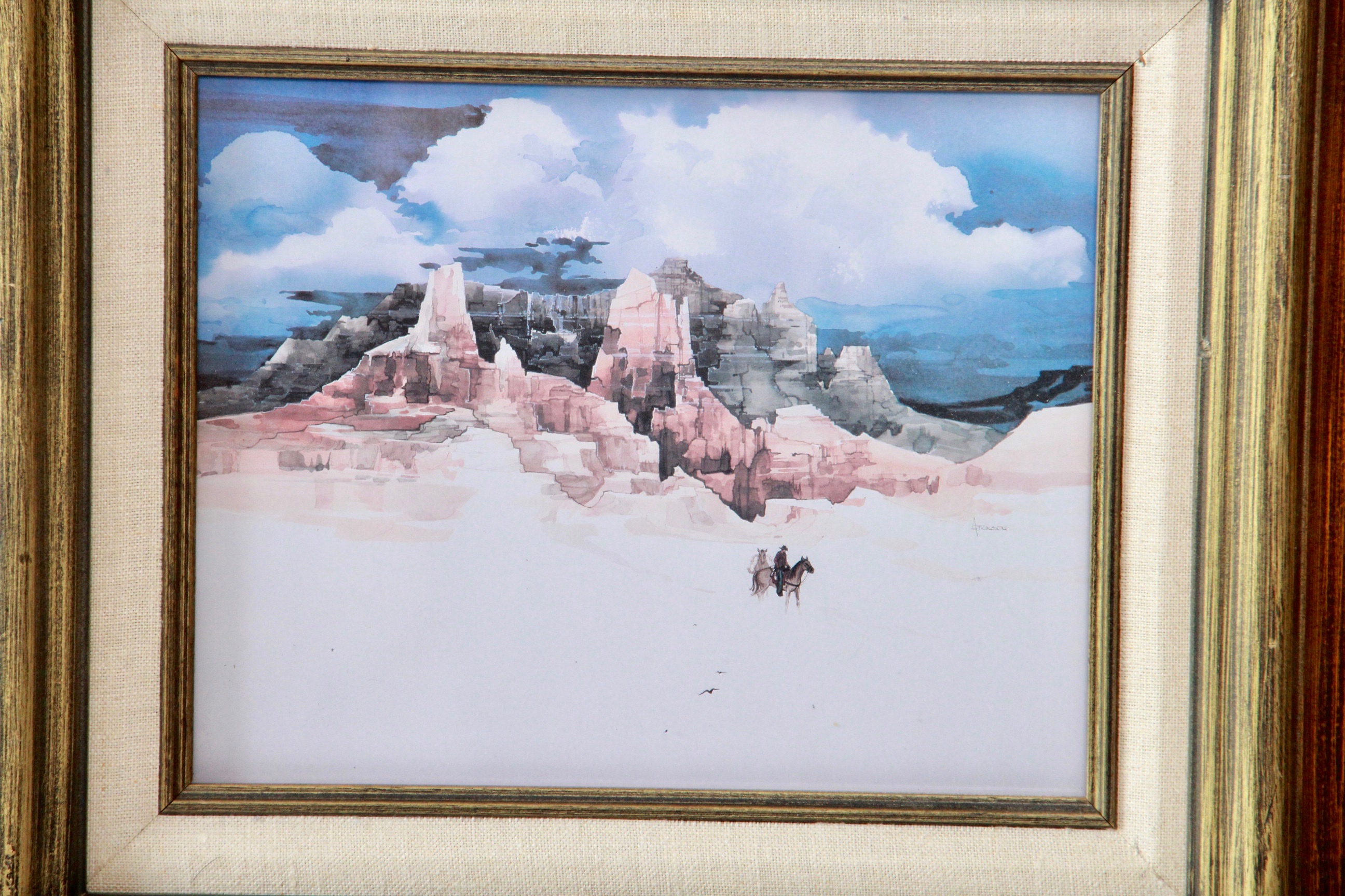 Acrylic on Paper and Offset Lithographs of Country Landscapes