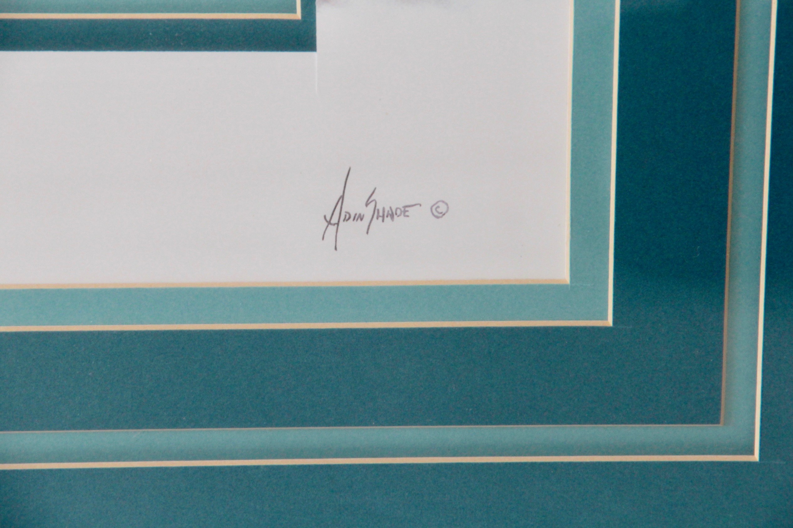 After Adin Shade Offset Lithograph "Southwest Desert Scene"