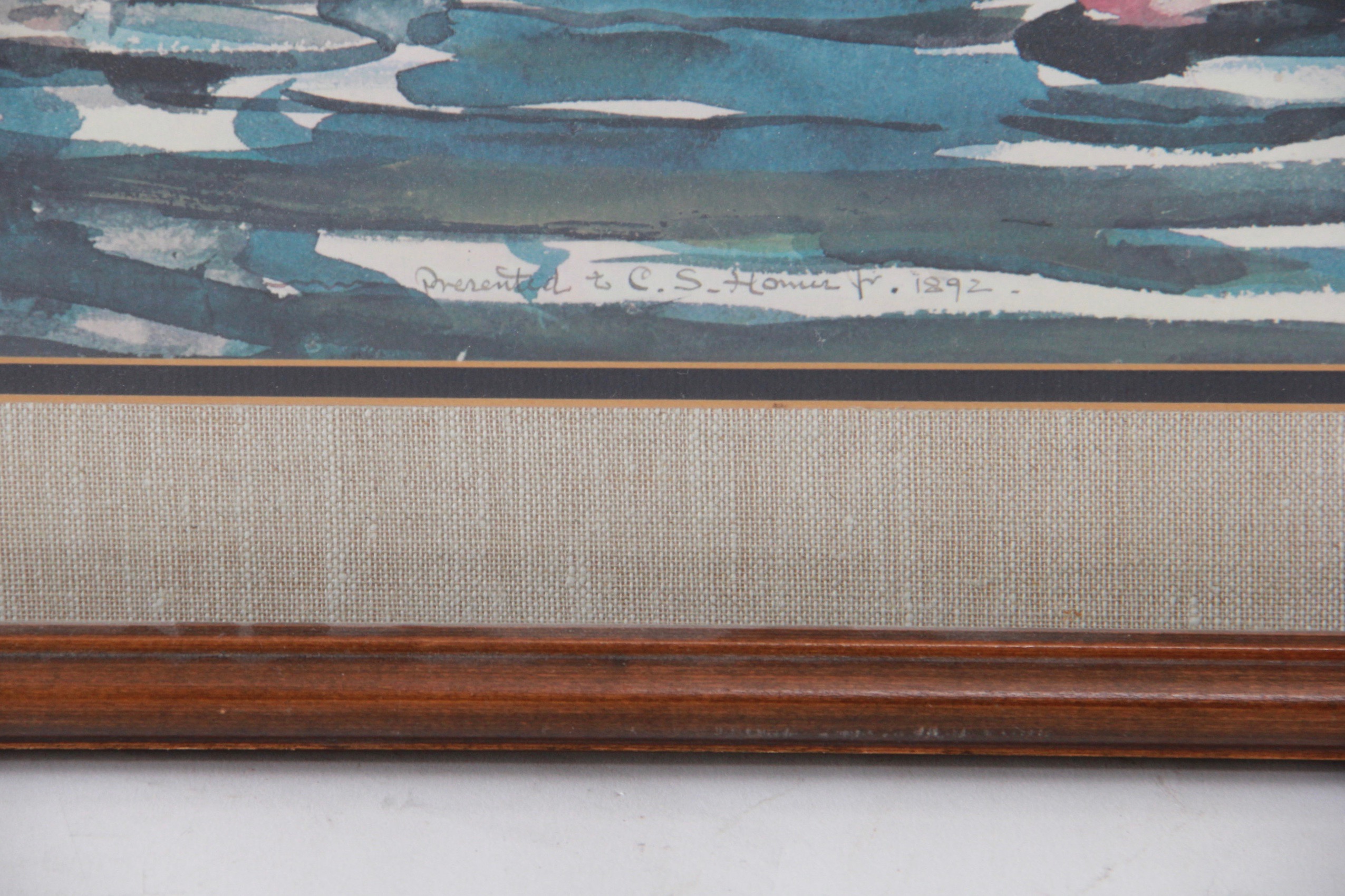 After Winslow Homer Offset Lithographs "The Rise" and "Sketch for Hound and Hunter"