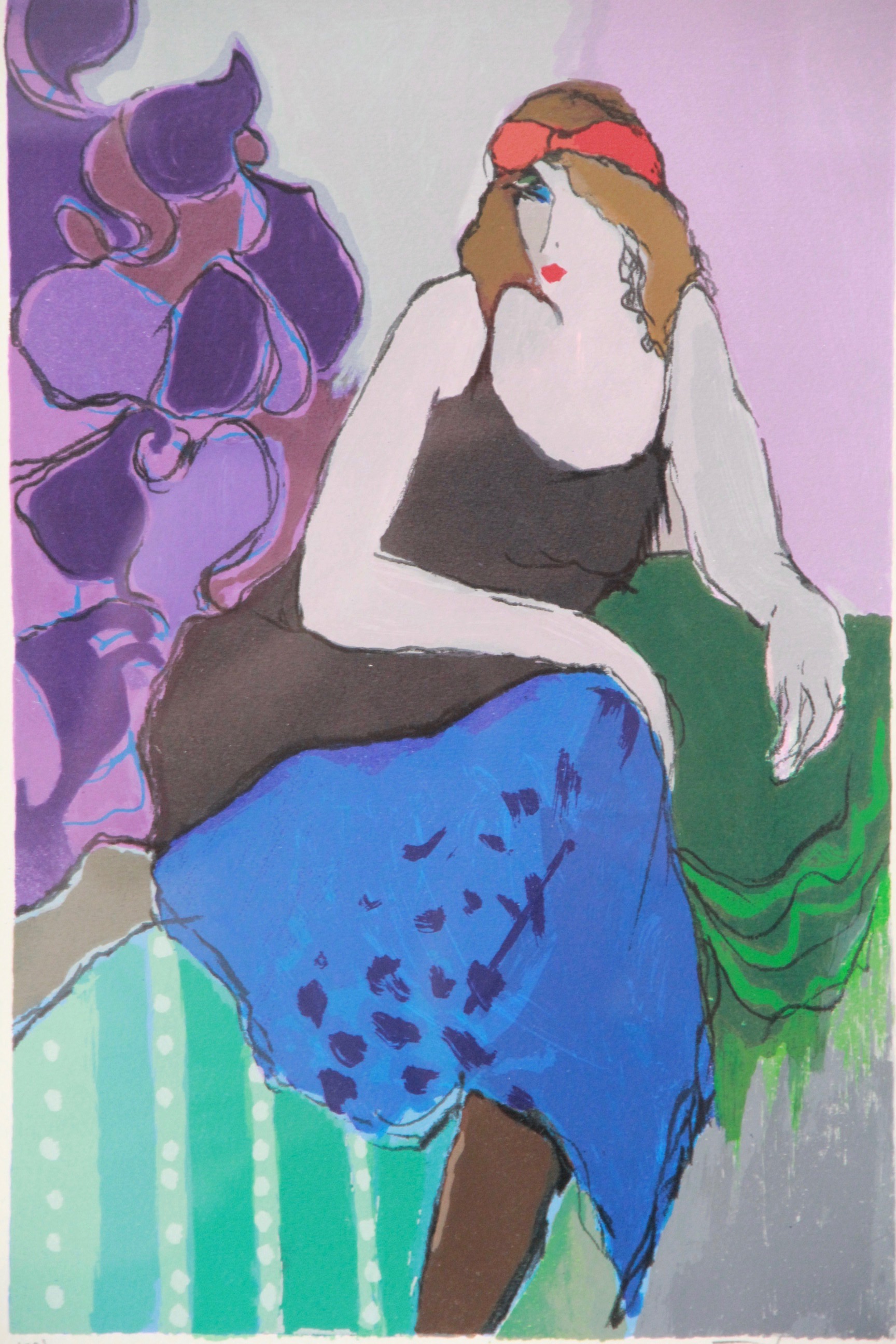 Itzchak Tarkay Signed Limited Edition Serigraph Portraits