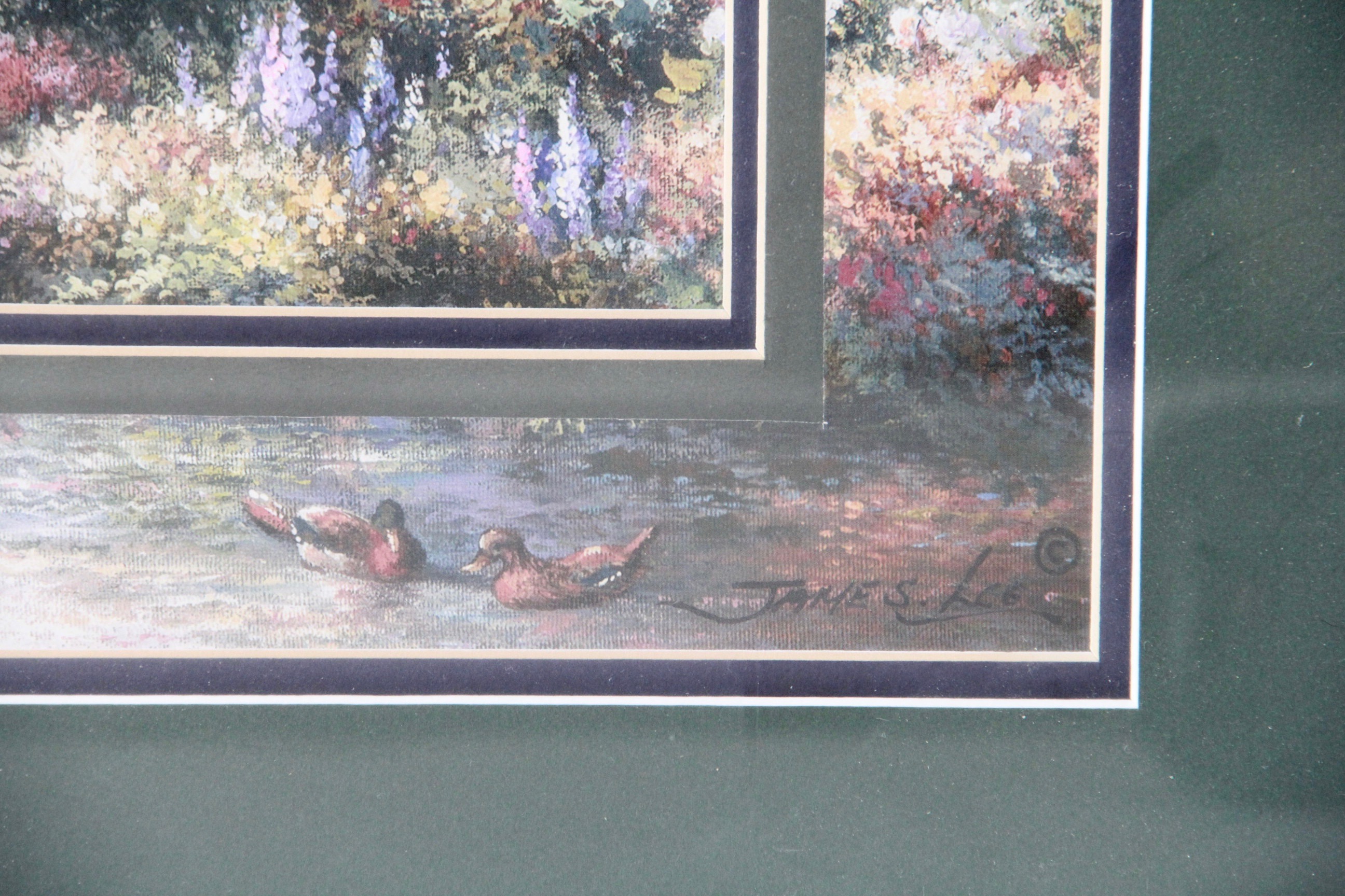 James Lee Offset Lithograph "Country Bridge"