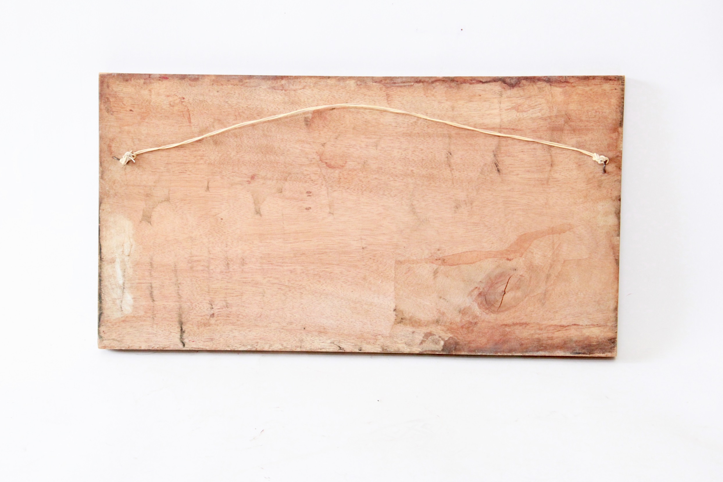 South American Style Painted Wood Carving