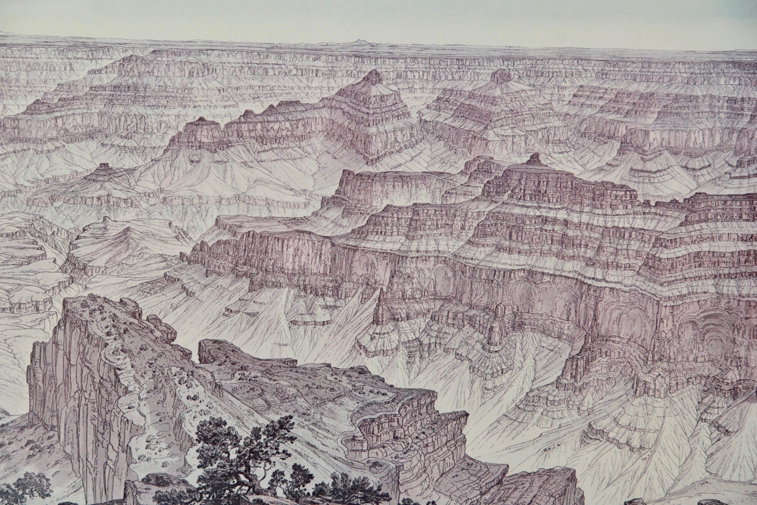 Offset Lithograph on Paper of Grand Canyon